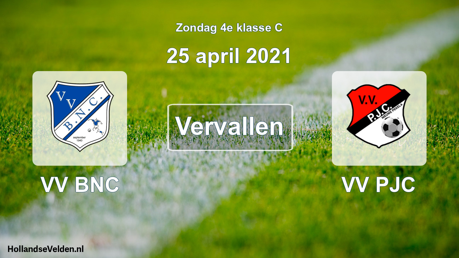 Scheduled Match: VV BNC - VV PJC (25 April 2021)