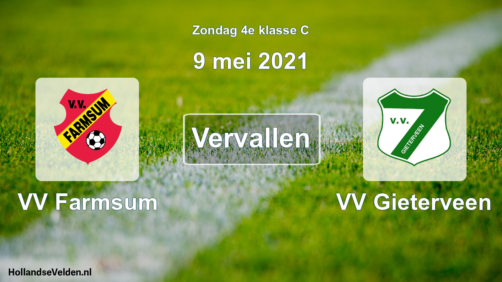 Scheduled Match: VV Farmsum - VV Gieterveen (9 May 2021)
