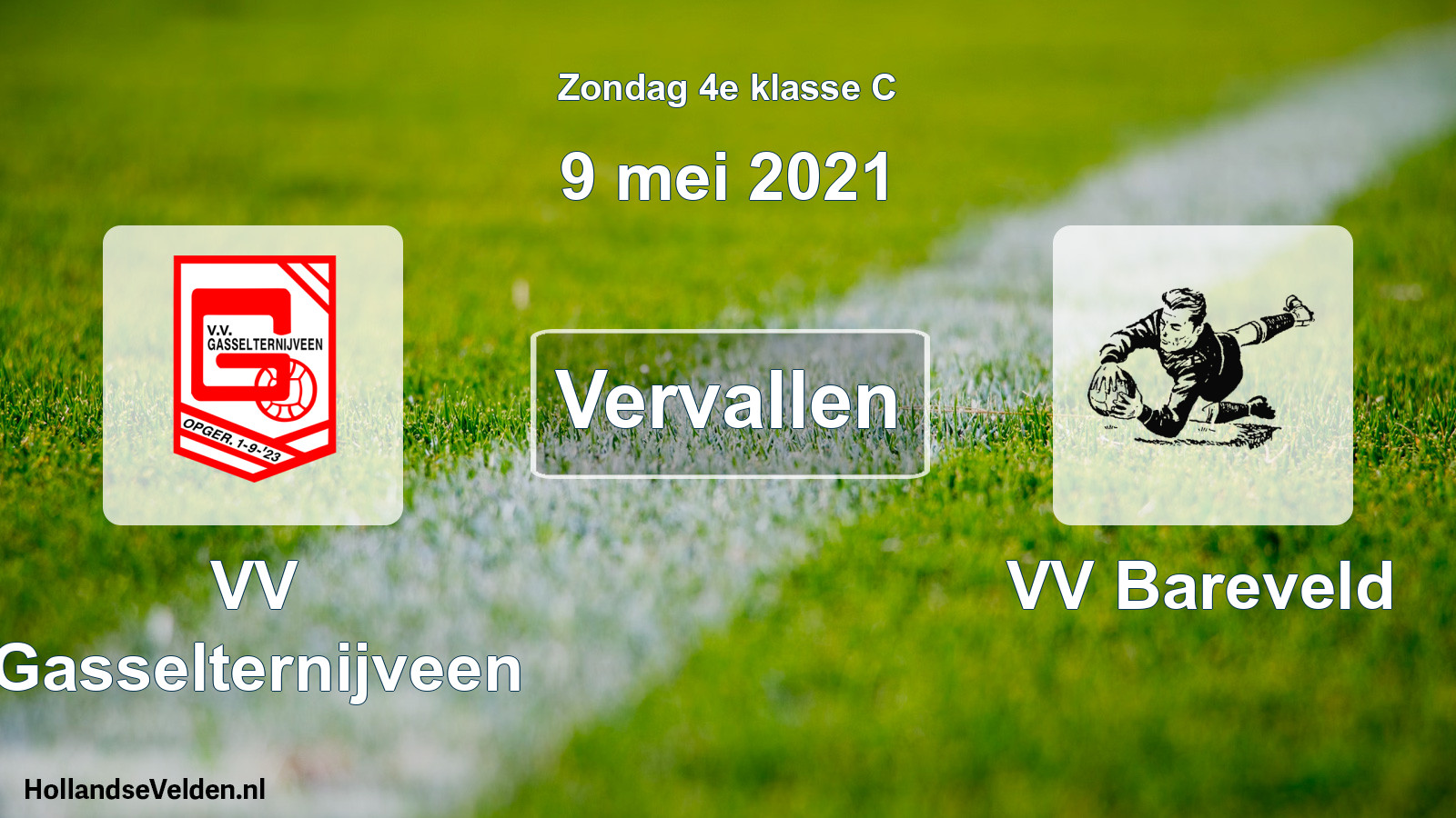 Scheduled Match: VV Gasselternijveen - VV Bareveld (9 May 2021)