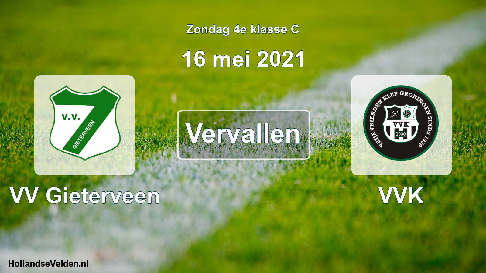 Scheduled Match: VV Gieterveen - VVK (16 May 2021)
