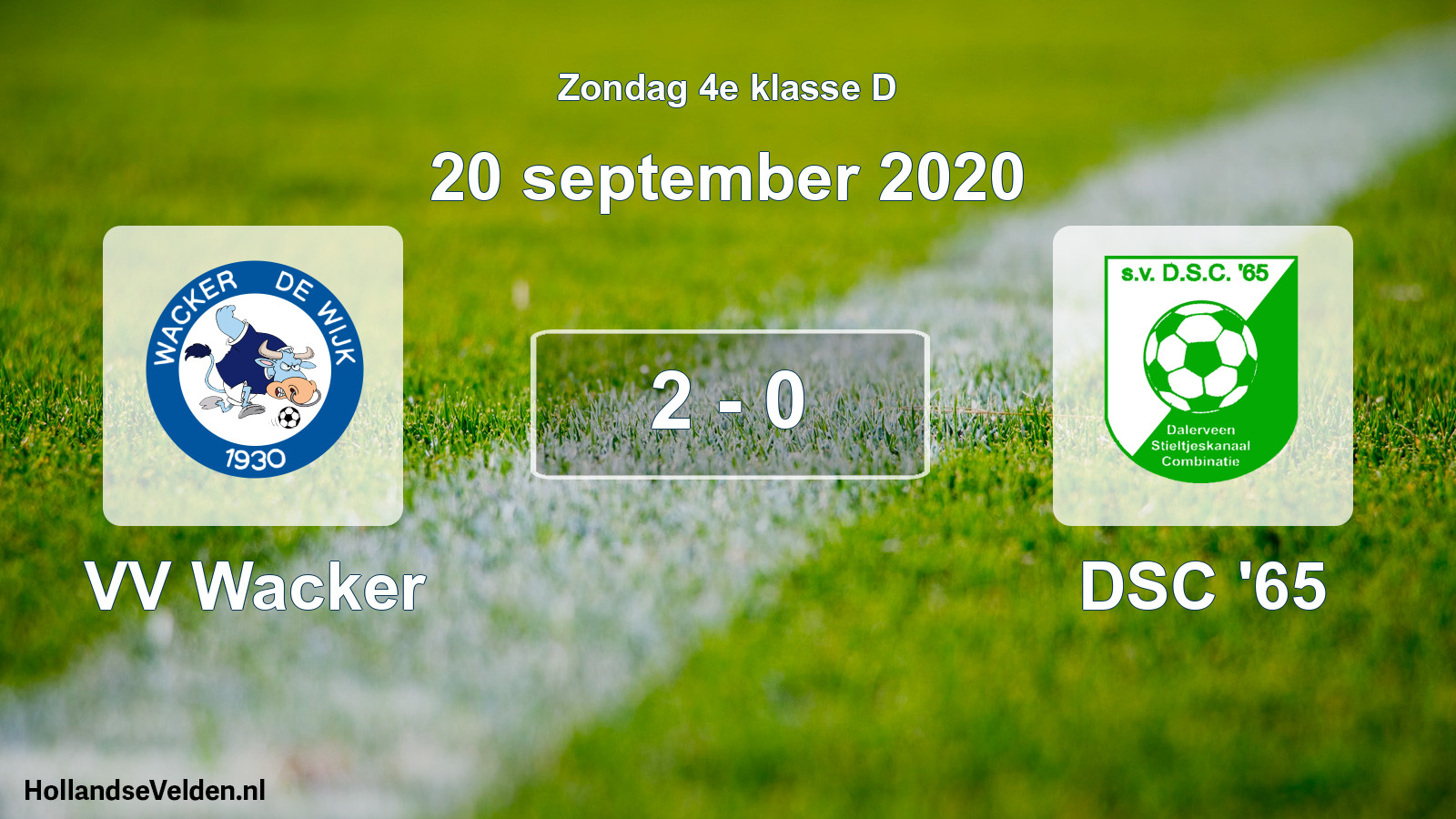 Total number of matches played: VV Wacker - DSC '65 2 - 0 (20 September 2020)