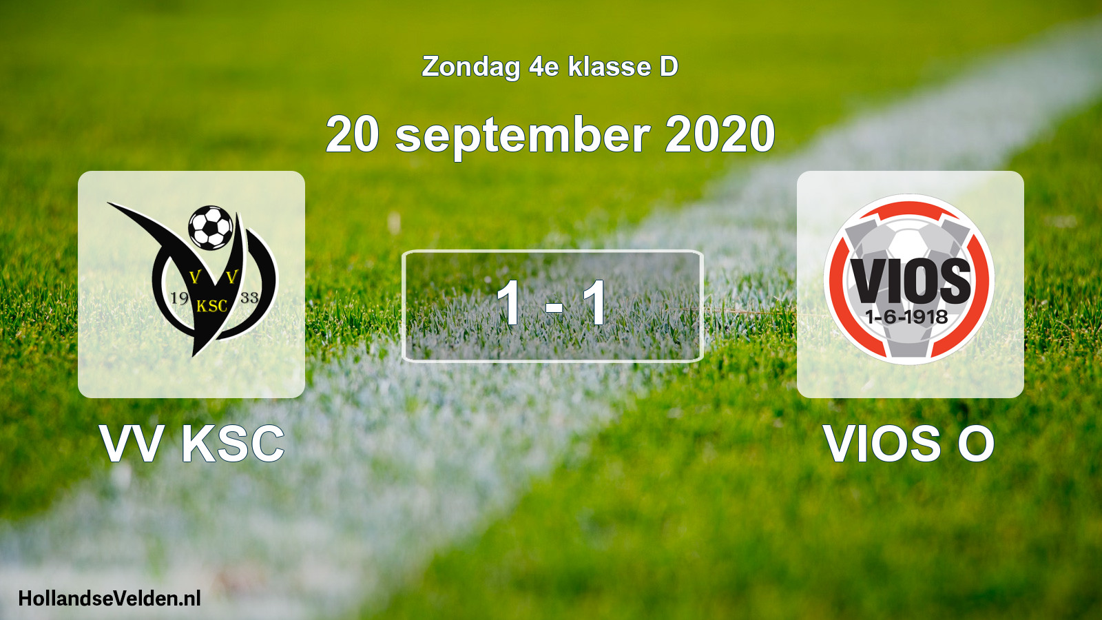Total number of matches played: VV KSC - VIOS O 1 - 1 (20 September 2020)