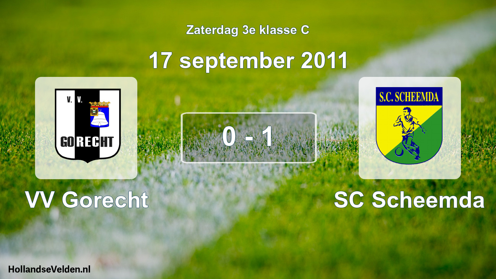 Total number of matches played: VV Gorecht - SC Scheemda 0 - 1 (17 September 2011)