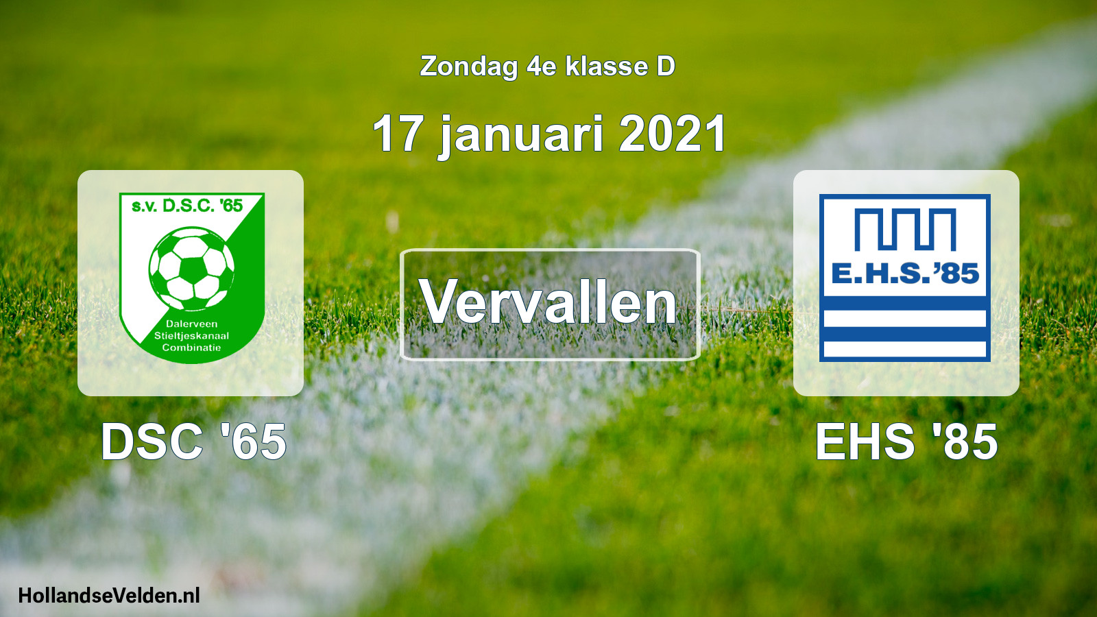Scheduled Match: DSC '65 - EHS '85 (17 January 2021)