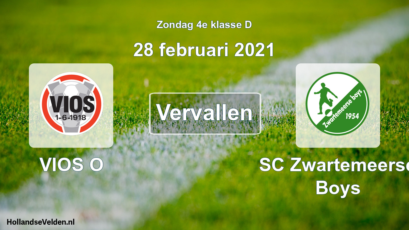 Scheduled Match: VIOS O - SC Zwartemeerse Boys (28 February 2021)