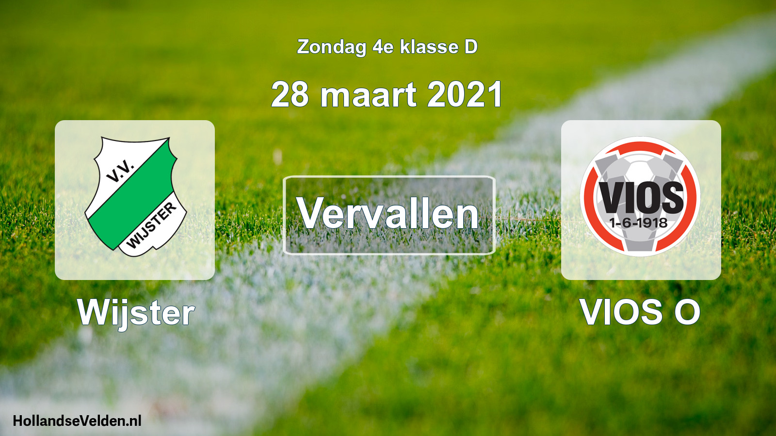 Scheduled Match: Wijster - VIOS O (28 March 2021)
