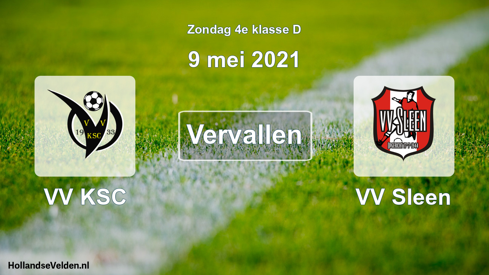 Scheduled Match: VV KSC - VV Sleen (9 May 2021)