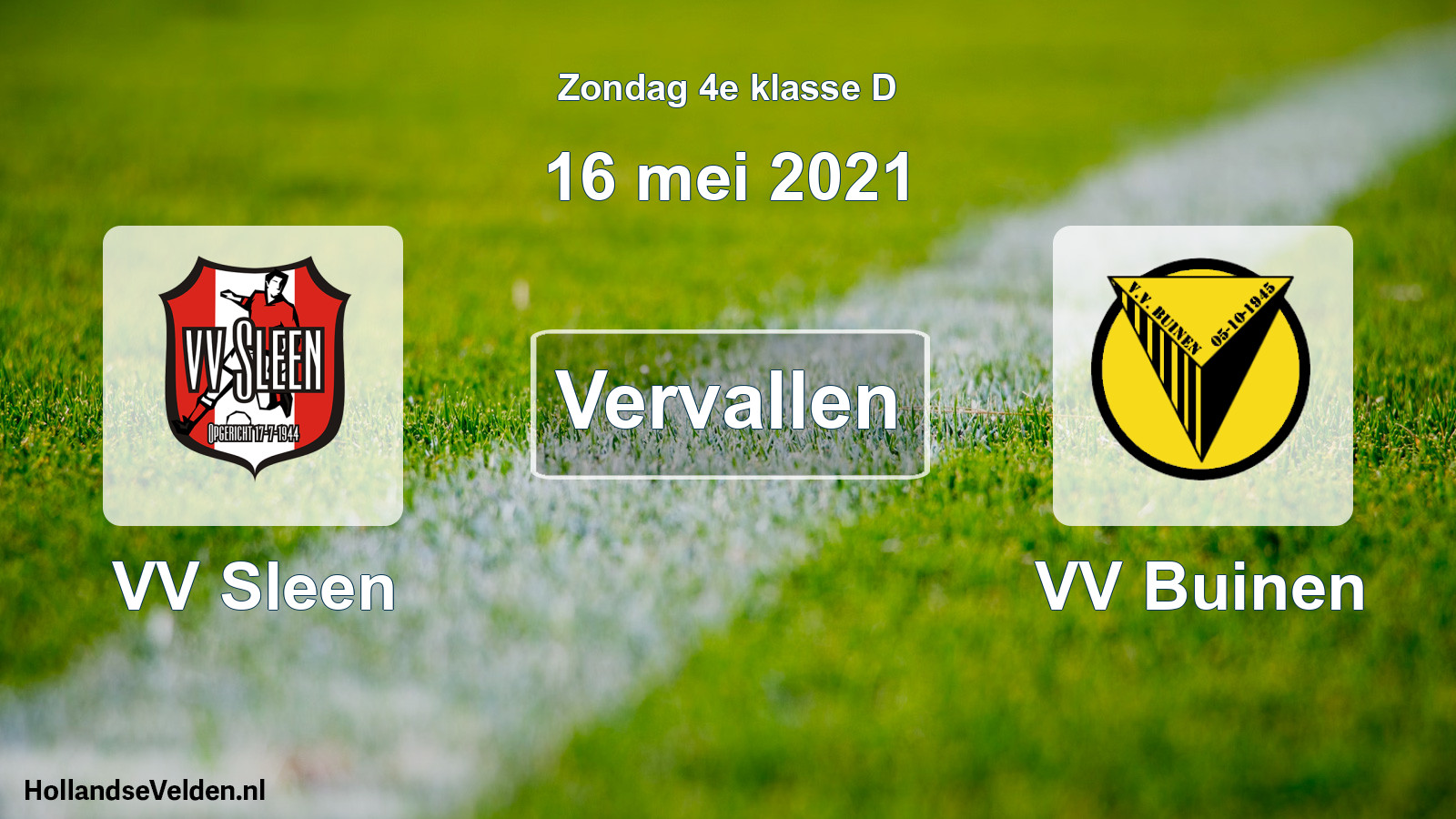 Scheduled Match: VV Sleen - VV Buinen (16 May 2021)