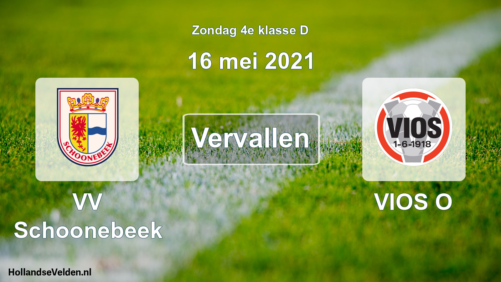 Scheduled Match: VV Schoonebeek - VIOS O (16 May 2021)