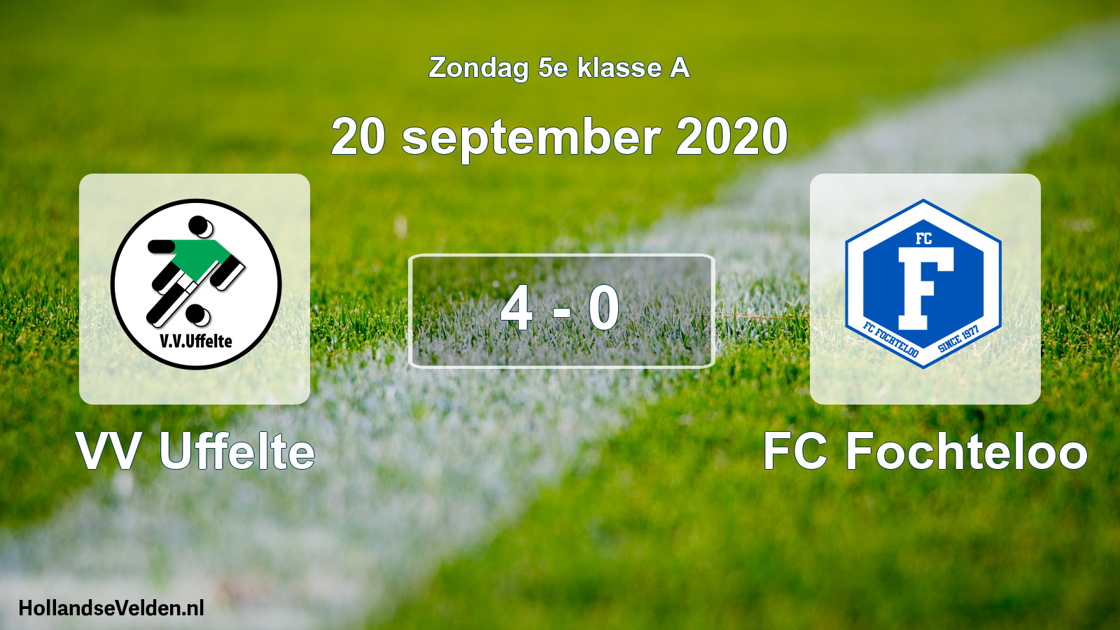 Total number of matches played: VV Uffelte - FC Fochteloo 4 - 0 (20 September 2020)