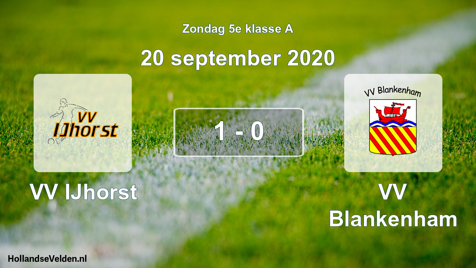 Total number of matches played: VV IJhorst - VV Blankenham 1 - 0 (20 September 2020)