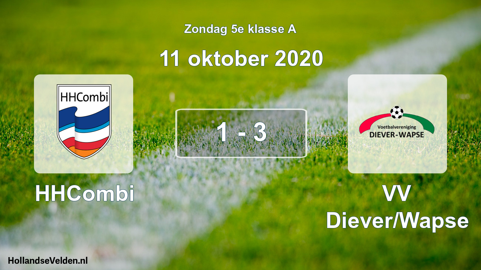 Total number of matches played: HHCombi - VV Diever/Wapse 1 - 3 (11 October 2020)