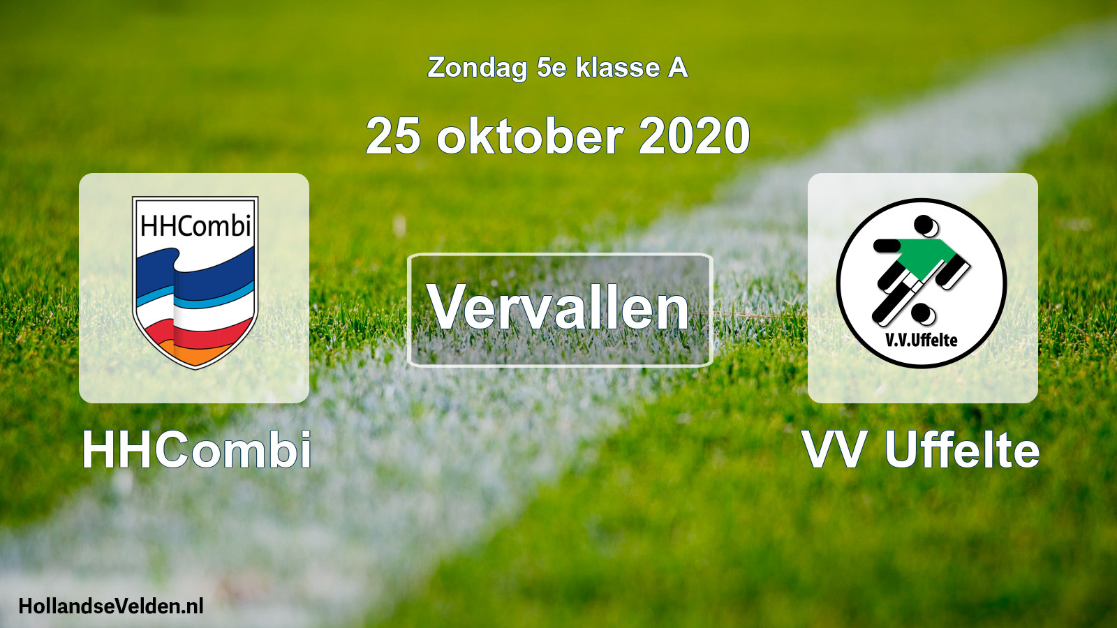 Scheduled Match: HHCombi - VV Uffelte (25 October 2020)