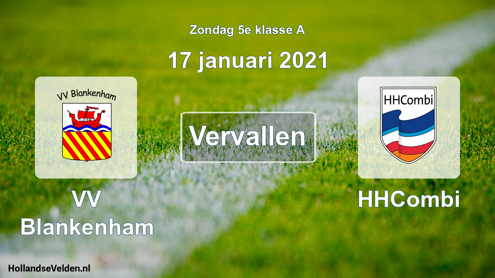 Scheduled Match: VV Blankenham - HHCombi (17 January 2021)