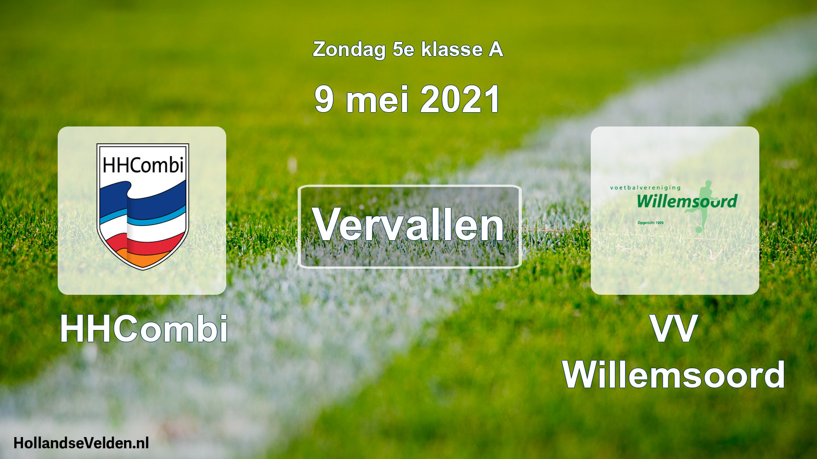 Scheduled Match: HHCombi - VV Willemsoord (9 May 2021)