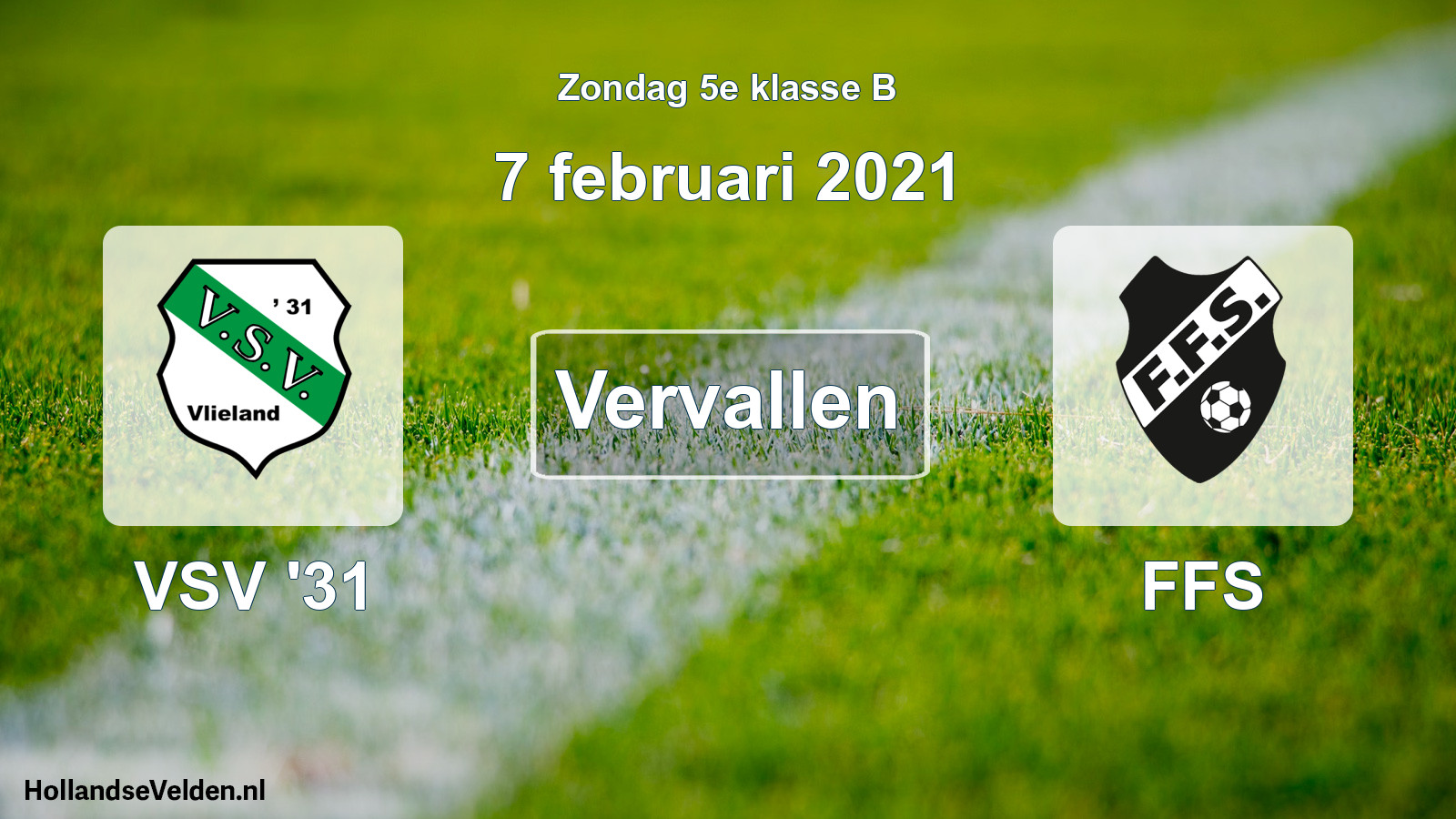 Scheduled Match: VSV '31 - FFS (7 February 2021)