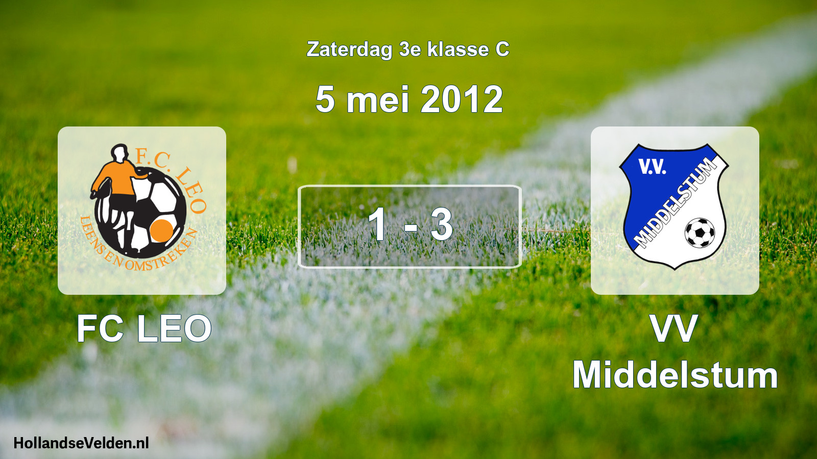 Total number of matches played: FC LEO - VV Middelstum 1 - 3 (5 May 2012)