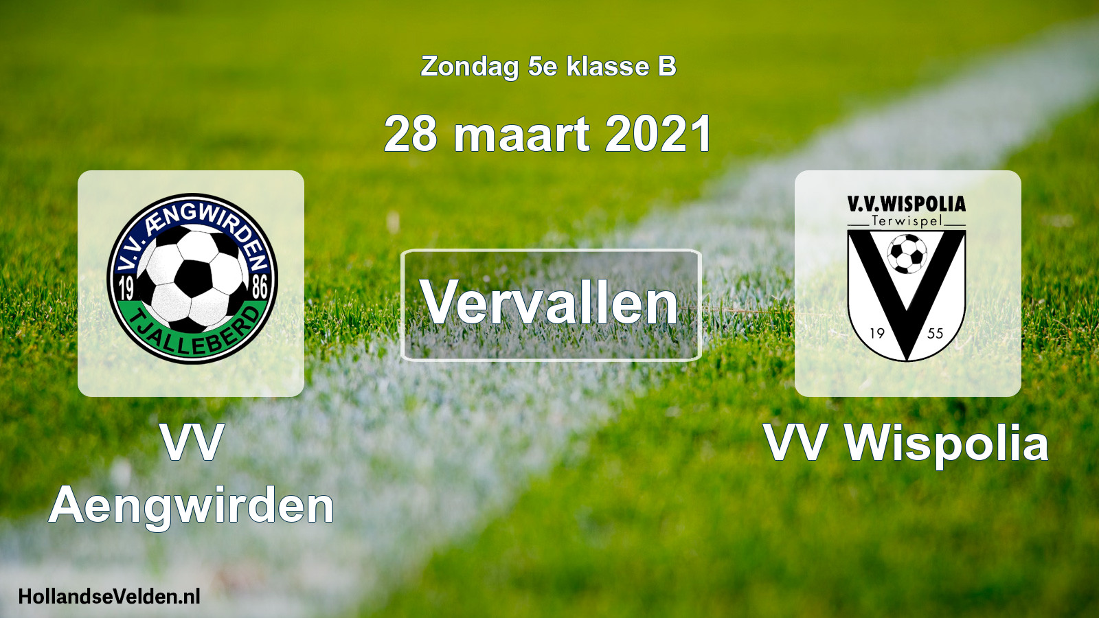 Scheduled Match: VV Aengwirden - VV Wispolia (28 March 2021)