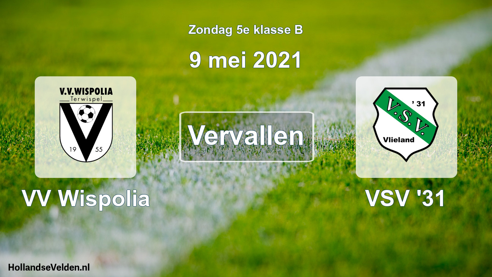 Scheduled Match: VV Wispolia - VSV '31 (9 May 2021)