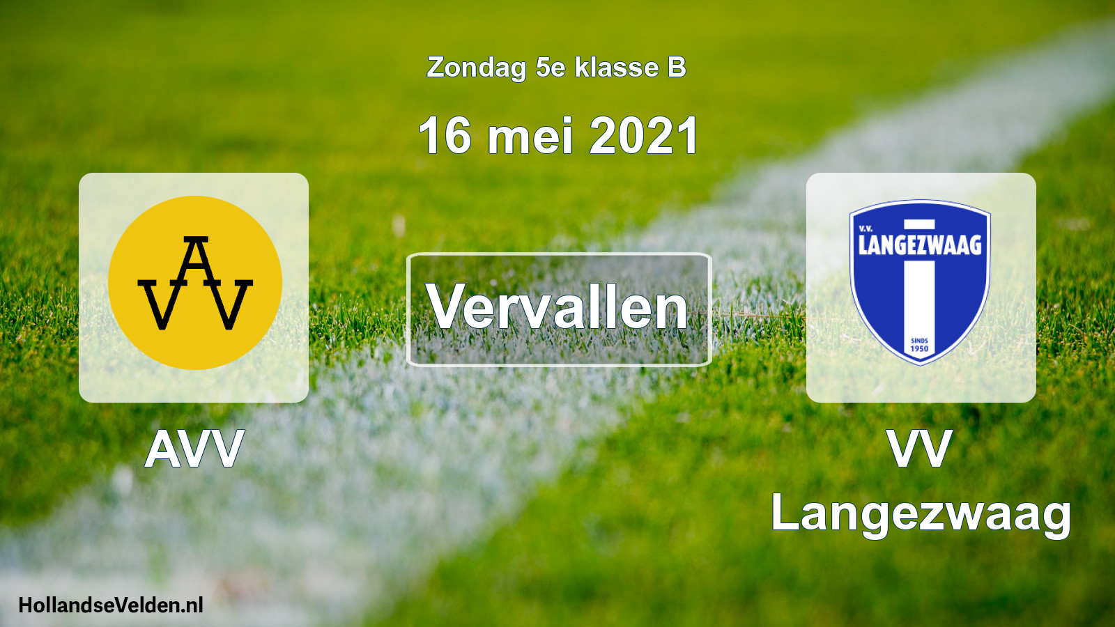 Scheduled Match: AVV - VV Langezwaag (16 May 2021)
