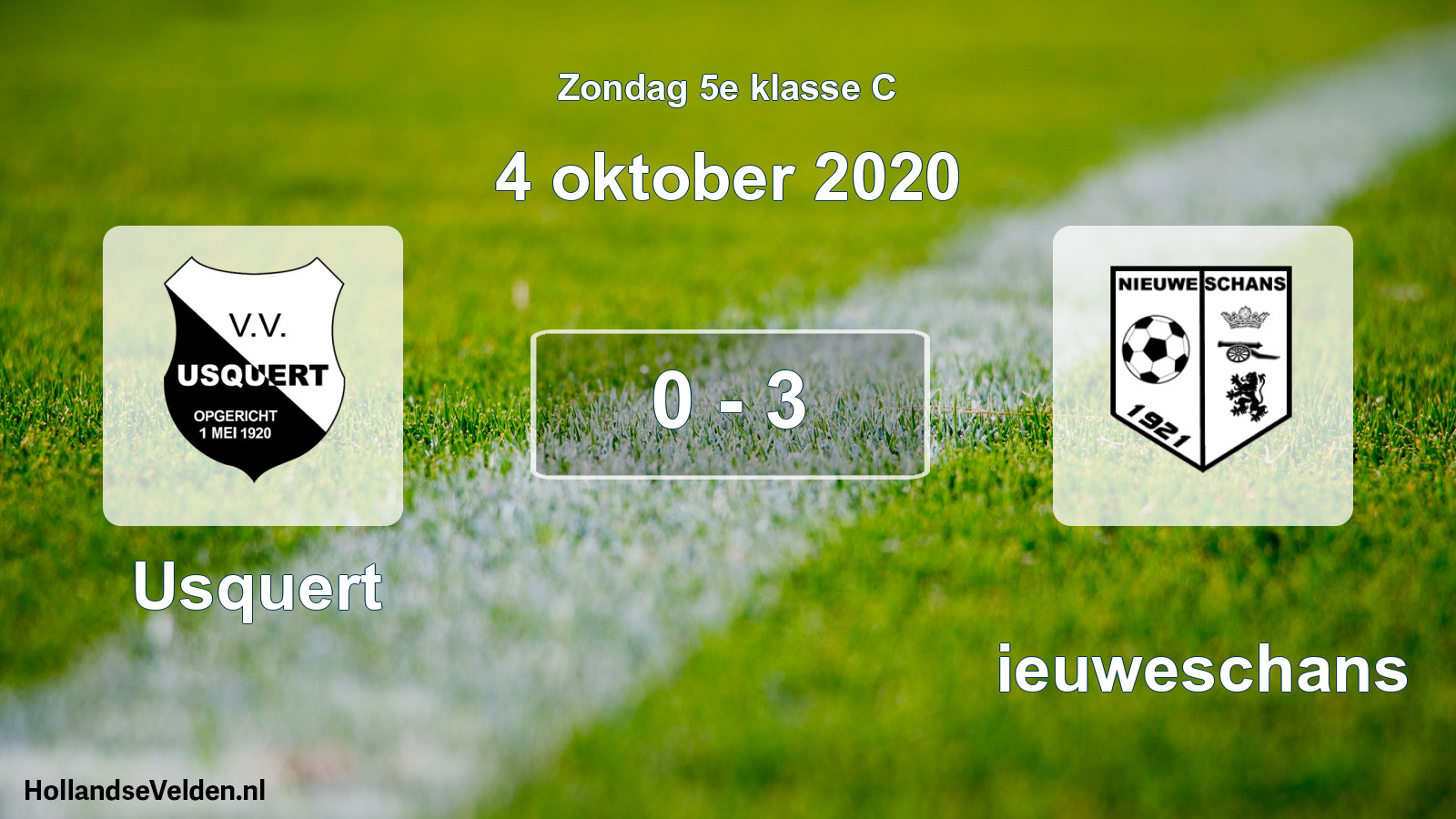 Total number of matches played: Usquert - Nieuweschans 0 - 3 (4 October 2020)