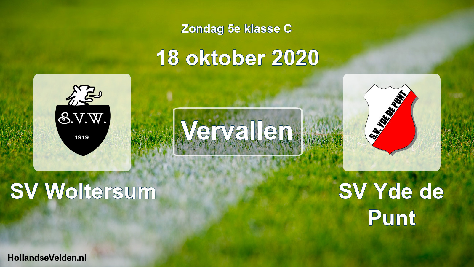 Scheduled Match: SV Woltersum - SV Yde de Punt (18 October 2020)