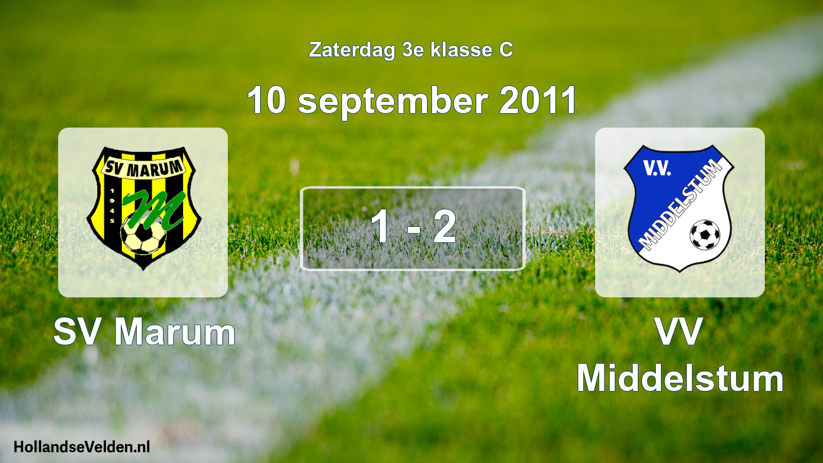 Total number of matches played: SV Marum - VV Middelstum 1 - 2 (10 September 2011)