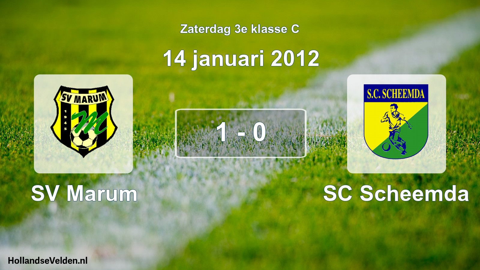 Total number of matches played: SV Marum - SC Scheemda 1 - 0 (14 January 2012)