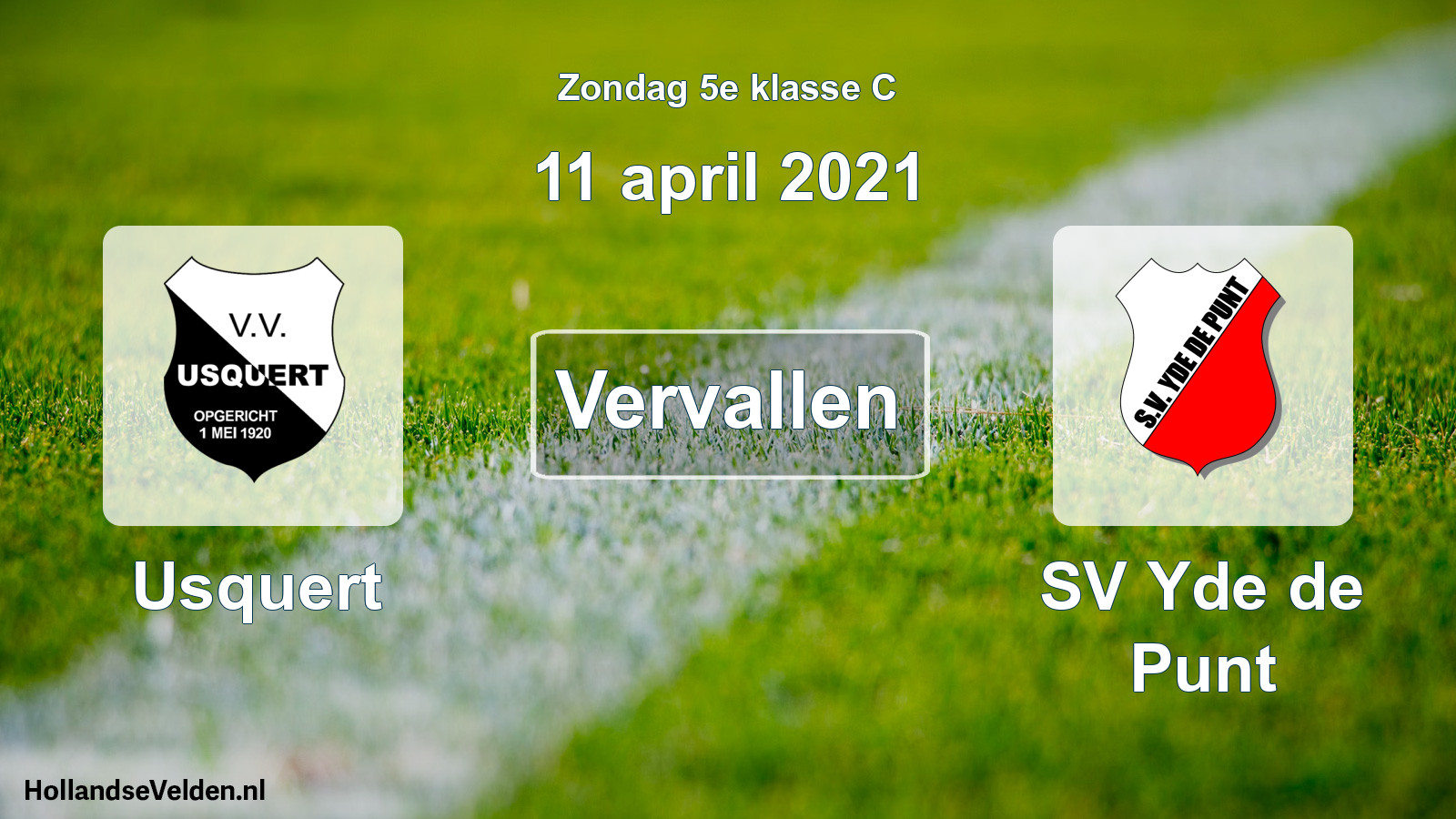 Scheduled Match: Usquert - SV Yde de Punt (11 April 2021)