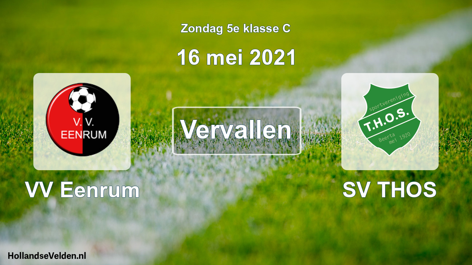 Scheduled Match: VV Eenrum - SV THOS (16 May 2021)