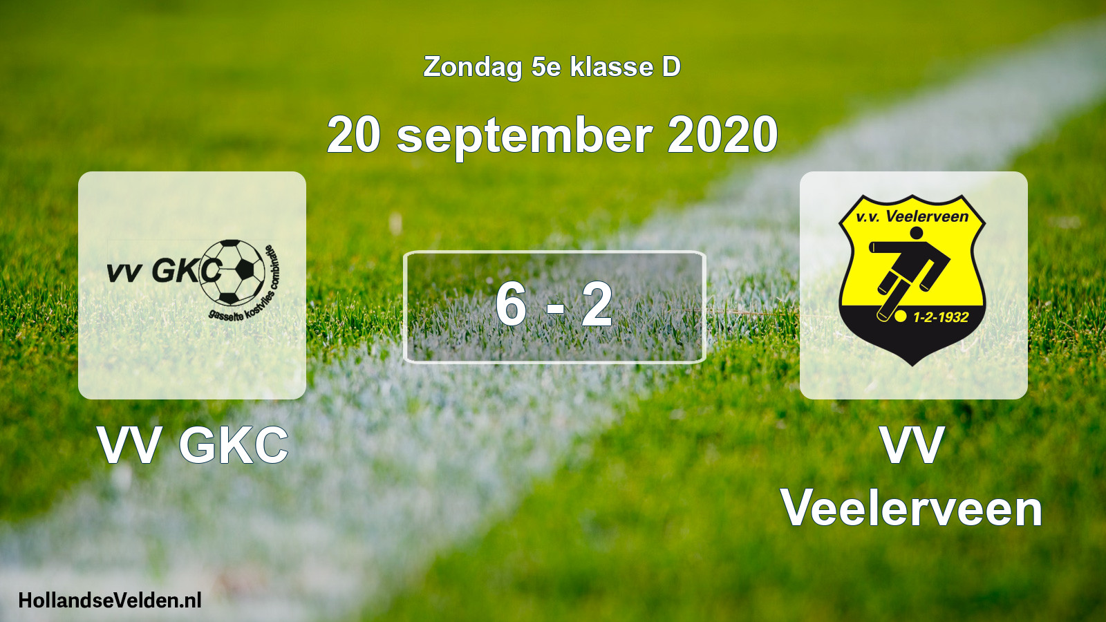 Total number of matches played: VV GKC - VV Veelerveen 6 - 2 (20 September 2020)