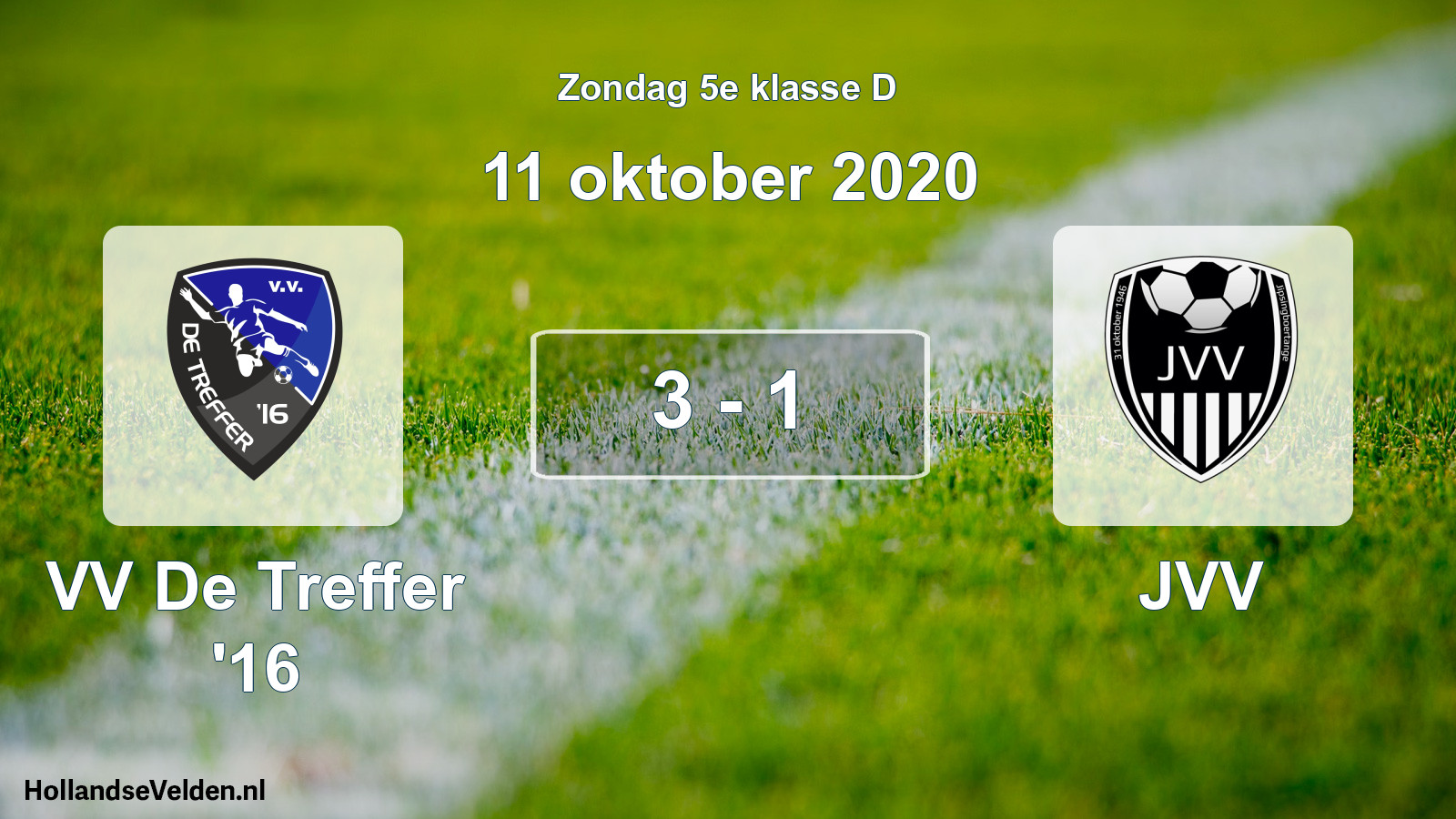 Total number of matches played: VV De Treffer '16 - JVV 3 - 1 (11 October 2020)