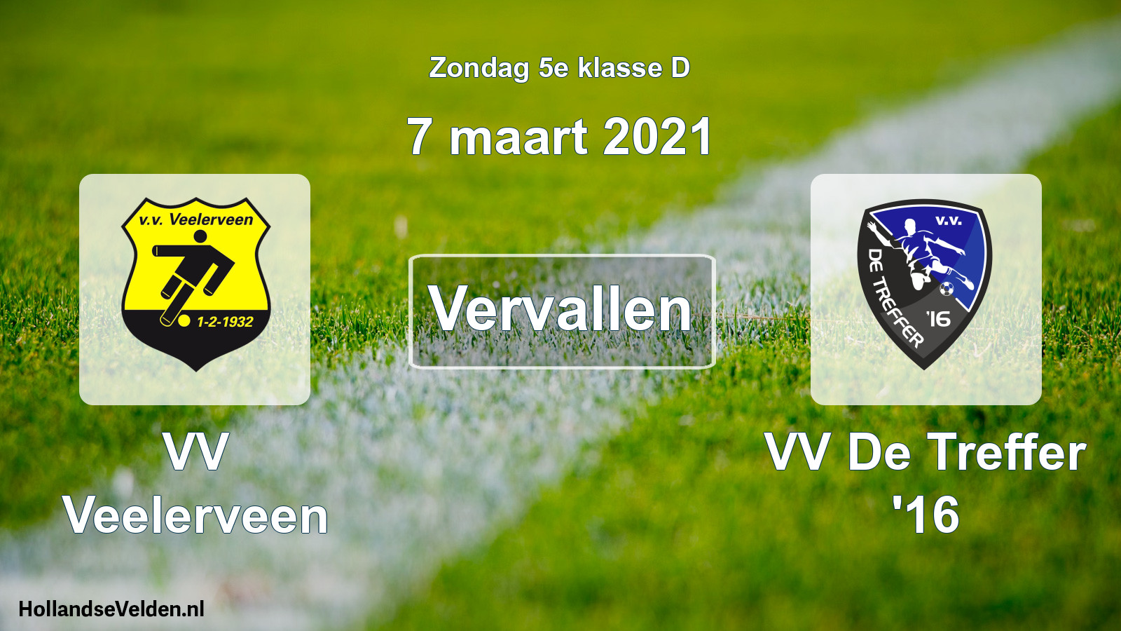 Scheduled Match: VV Veelerveen - VV De Treffer '16 (7 March 2021)