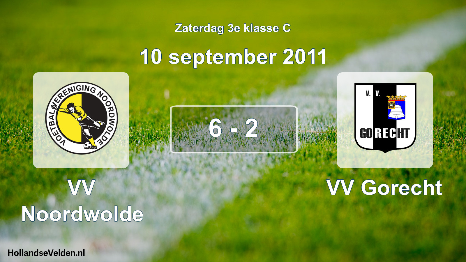 Total number of matches played: VV Noordwolde - VV Gorecht 6 - 2 (10 September 2011)
