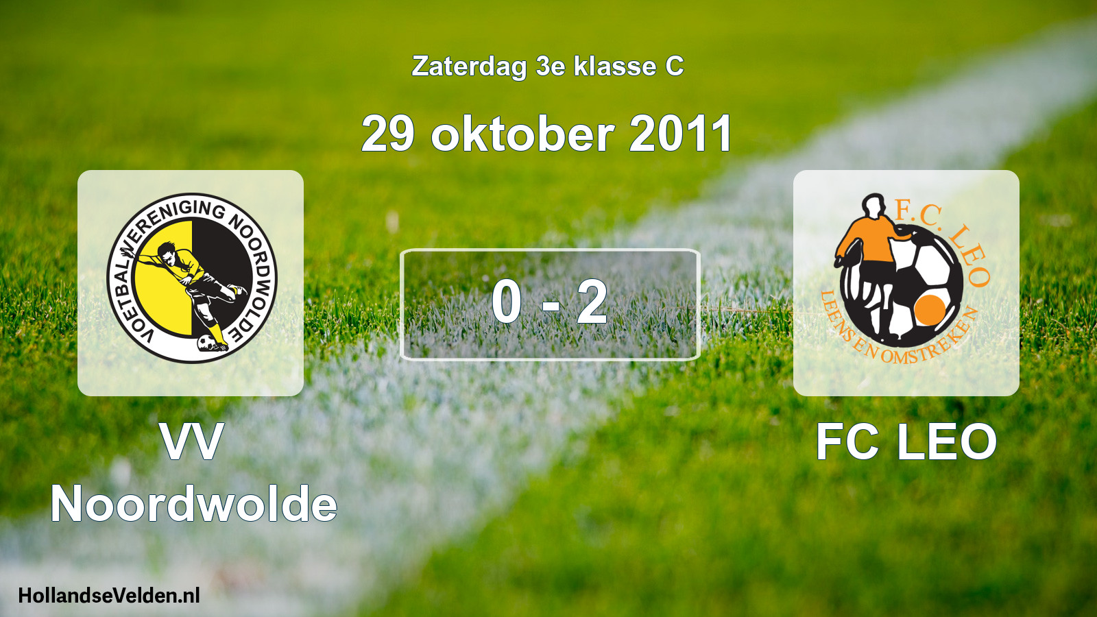 Total number of matches played: VV Noordwolde - FC LEO 0 - 2 (29 October 2011)