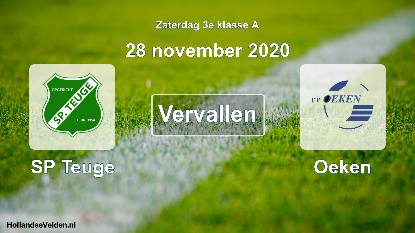 Scheduled Match: SP Teuge - Oeken (28 November 2020)