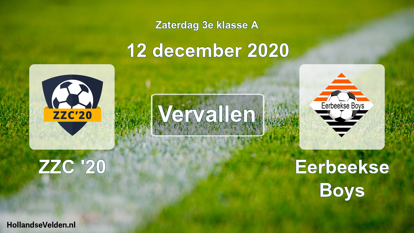 Scheduled Match: ZZC '20 - Eerbeekse Boys (12 December 2020)