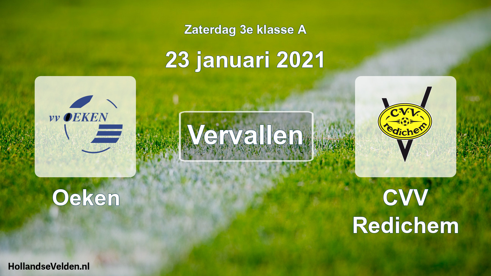 Scheduled Match: Oeken - CVV Redichem (23 January 2021)