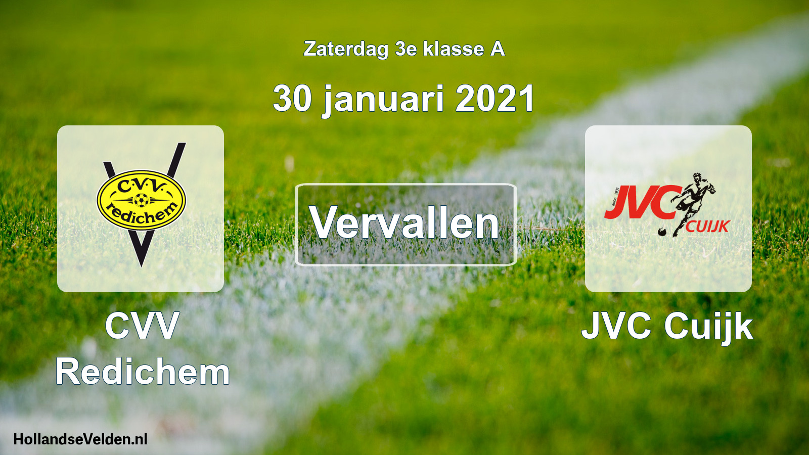 Scheduled Match: CVV Redichem - JVC Cuijk (30 January 2021)