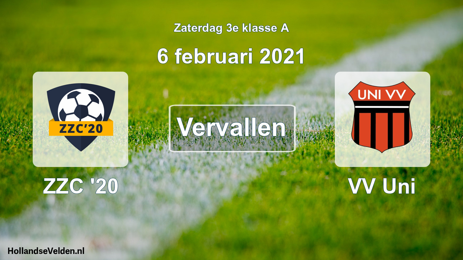 Scheduled Match: ZZC '20 - VV Uni (6 February 2021)