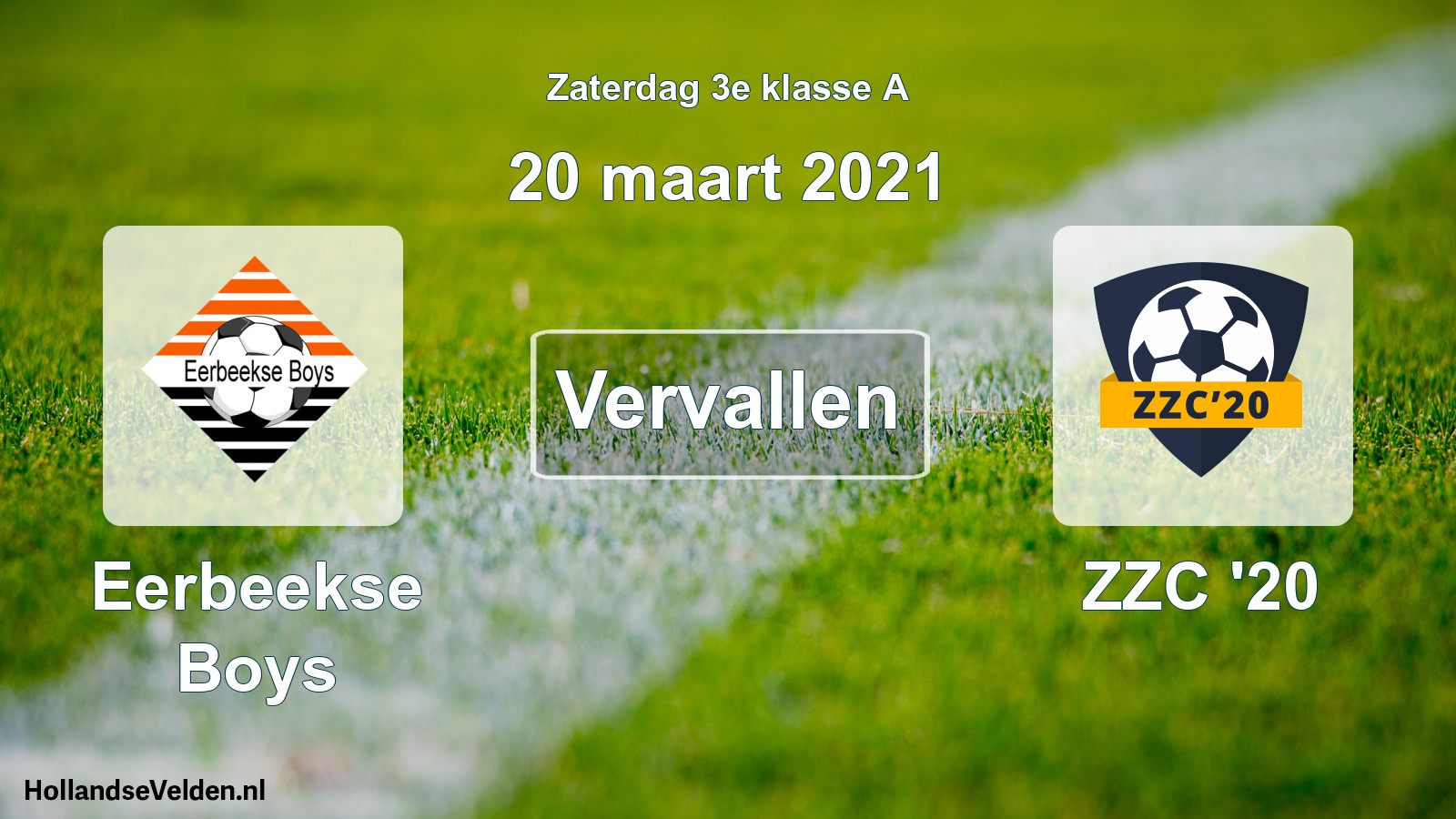 Scheduled Match: Eerbeekse Boys - ZZC '20 (20 March 2021)