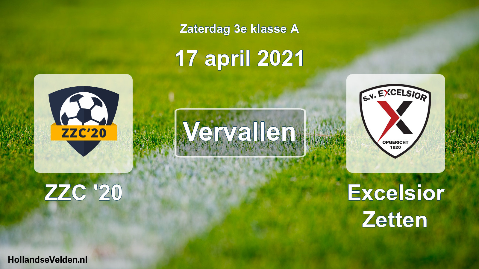 Scheduled Match: ZZC '20 - Excelsior Zetten (17 April 2021)