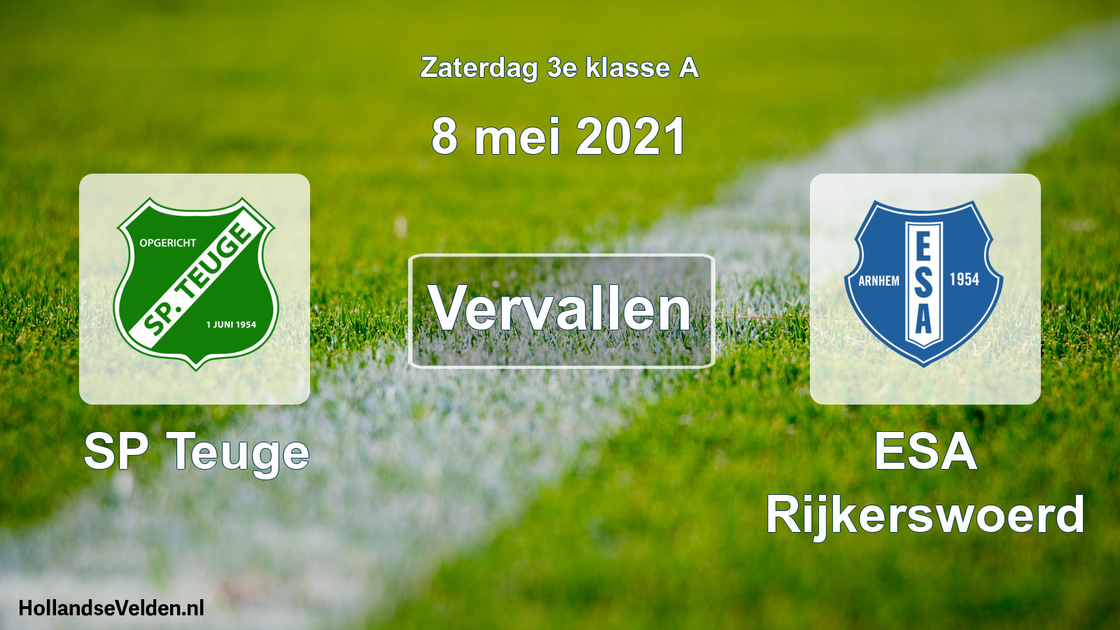 Scheduled Match: SP Teuge - ESA Rijkerswoerd (8 May 2021)