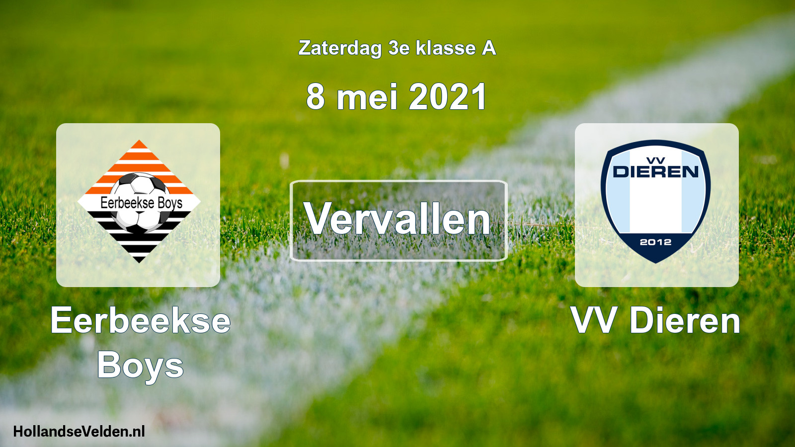 Scheduled Match: Eerbeekse Boys - VV Dieren (8 May 2021)