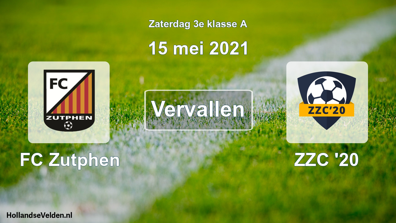 Scheduled Match: FC Zutphen - ZZC '20 (15 May 2021)