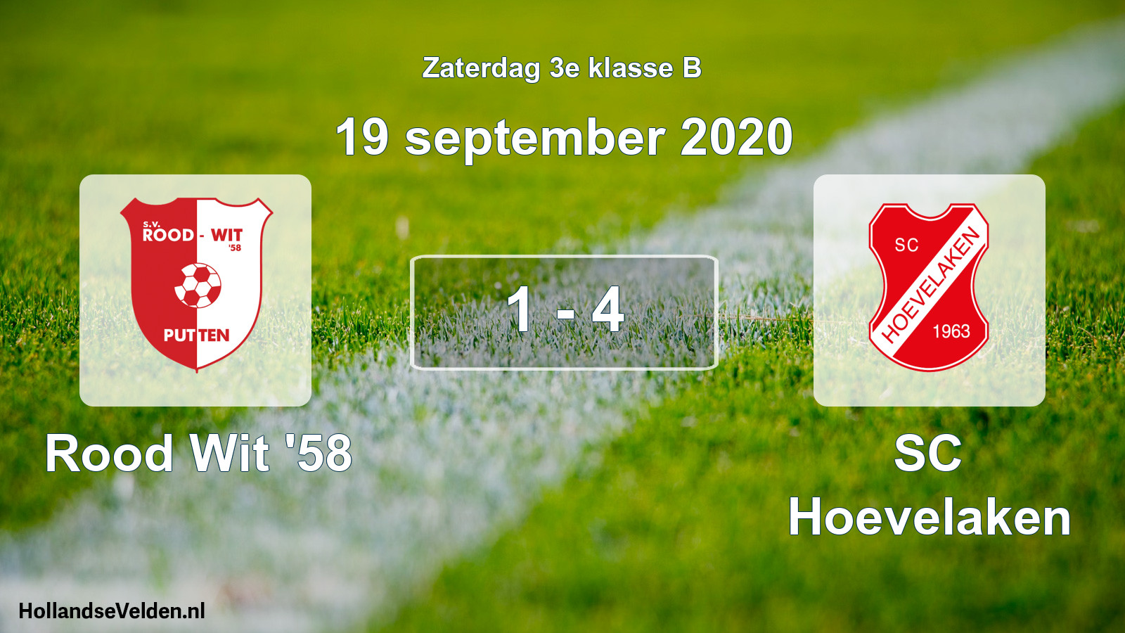 Total number of matches played: Rood Wit '58 - SC Hoevelaken 1 - 4 (19 September 2020)