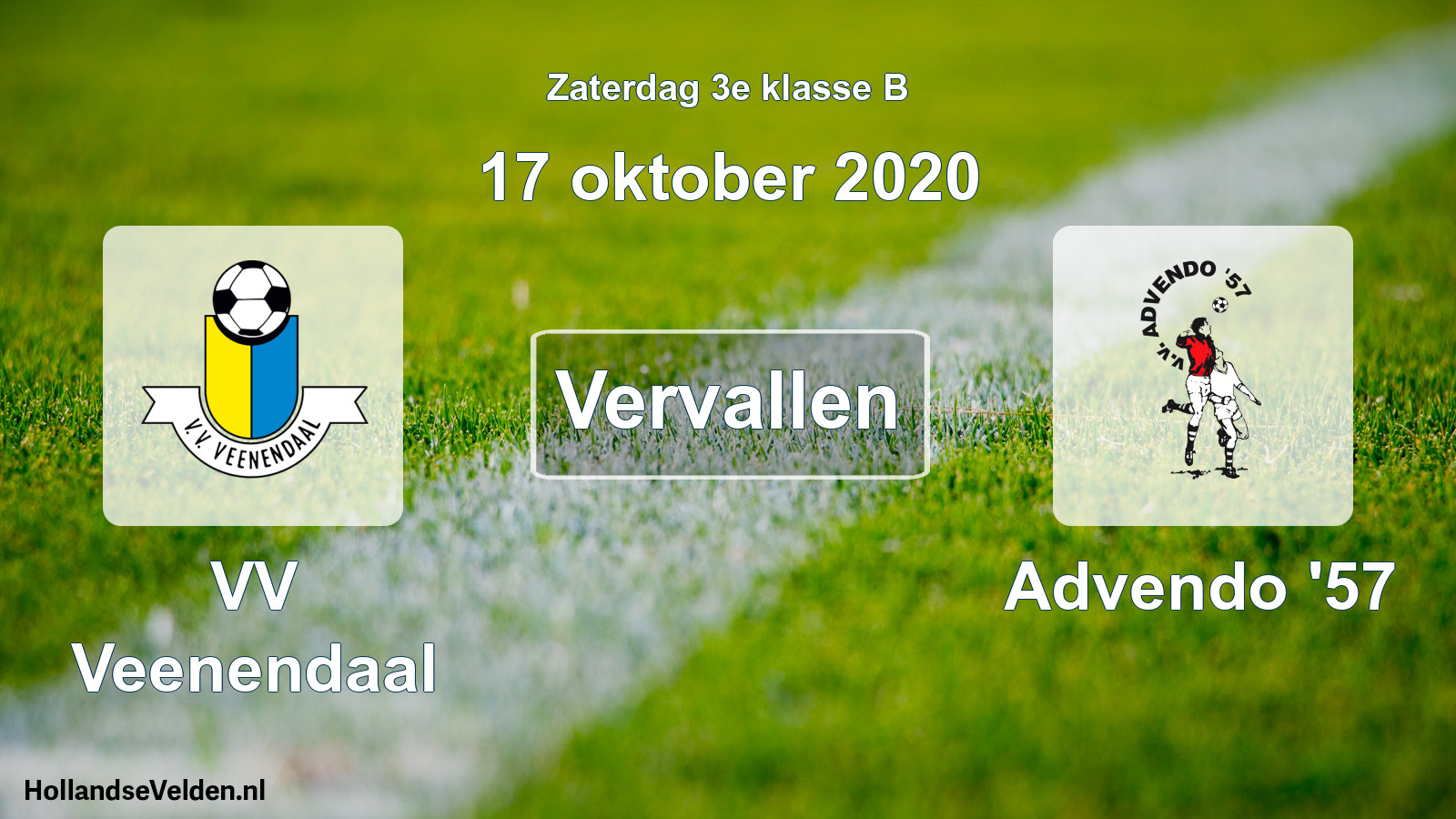 Scheduled Match: VV Veenendaal - Advendo '57 (17 October 2020)