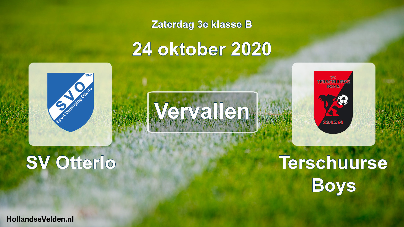 Scheduled Match: SV Otterlo - Terschuurse Boys (24 October 2020)