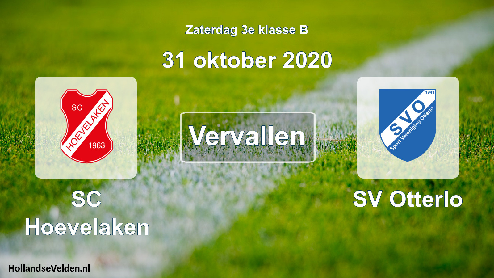Scheduled Match: SC Hoevelaken - SV Otterlo (31 October 2020)