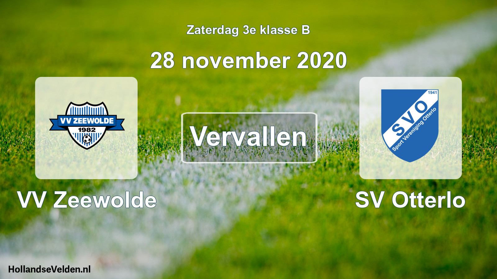 Scheduled Match: VV Zeewolde - SV Otterlo (28 November 2020)